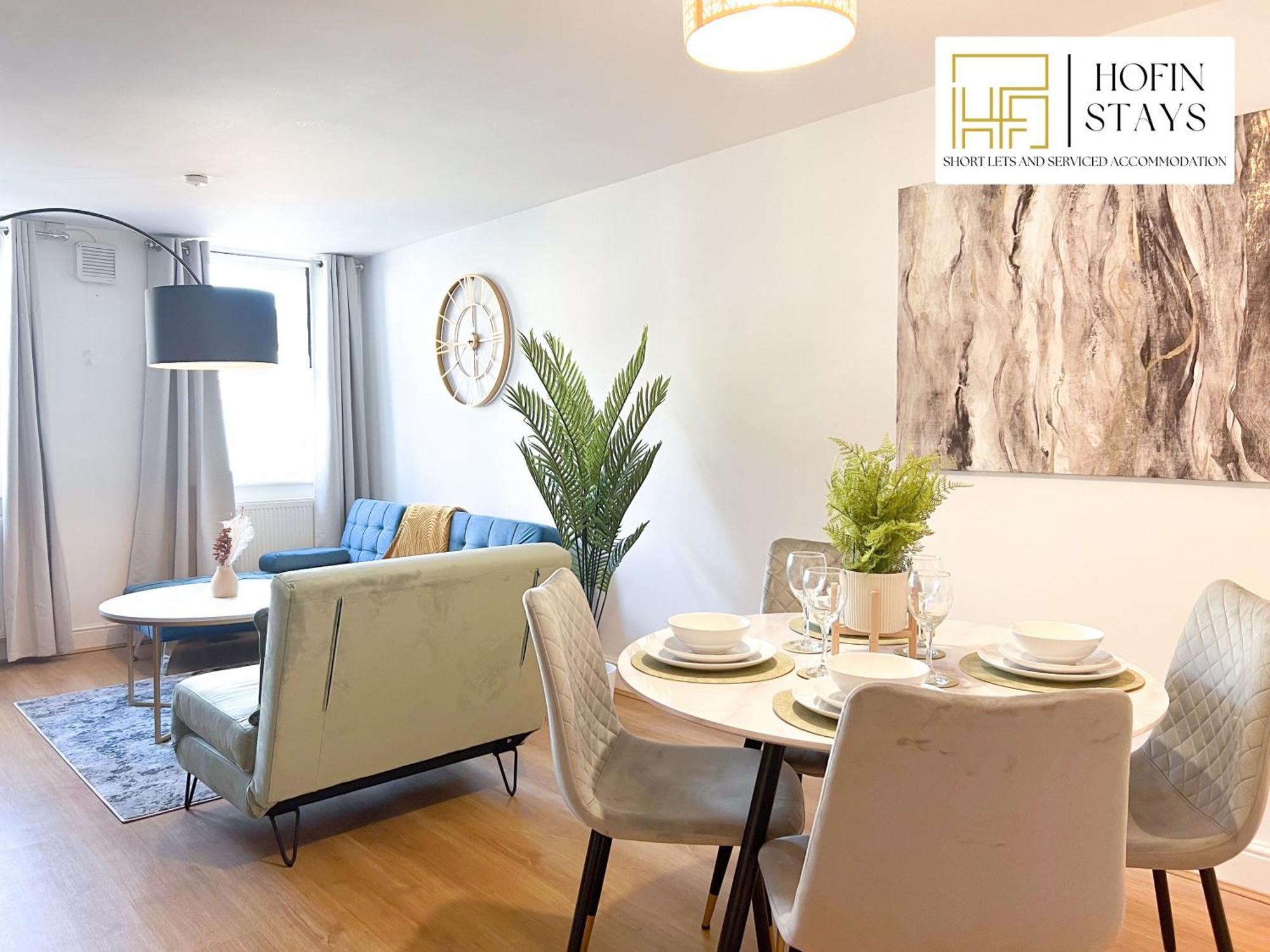 Last-minute Escape L Premium On 2 Double Bed For 6 Guests L Deals L Hofin Short Lets & Serviced * Londra